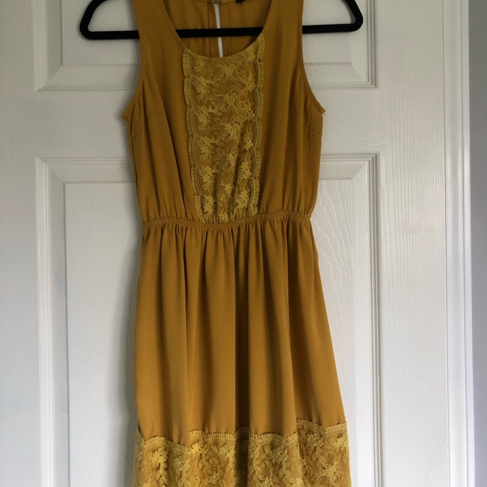Mustard yellow short dress
